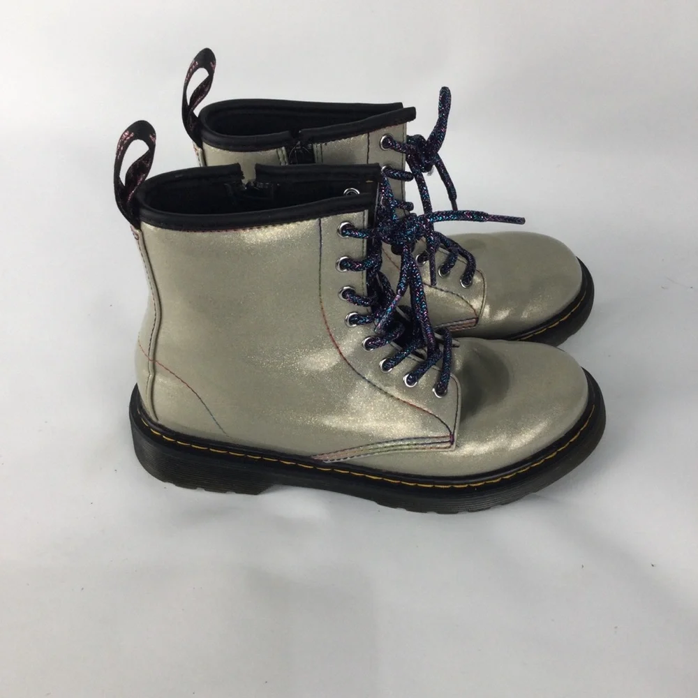 Dr. Martens Junior 1460 Sparkle Rays Lace Up Boots kids size 3